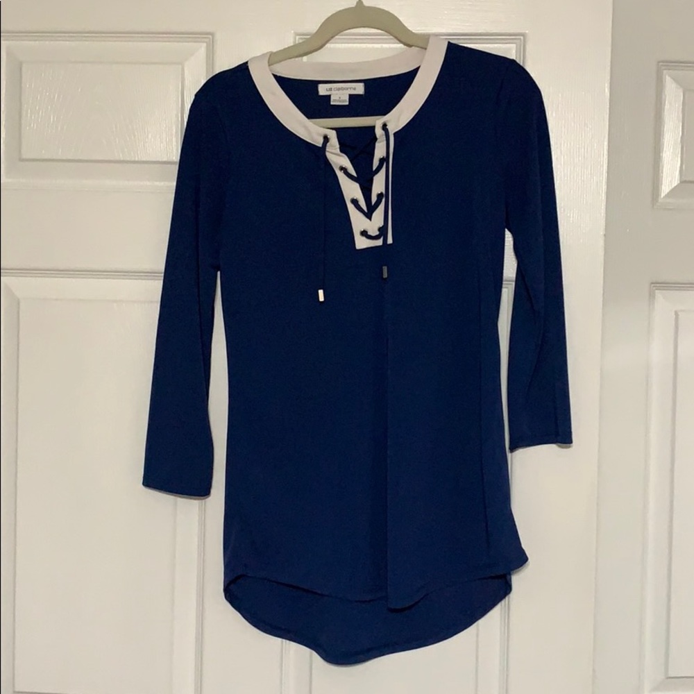 Navy Blue Liz Claiborne Top